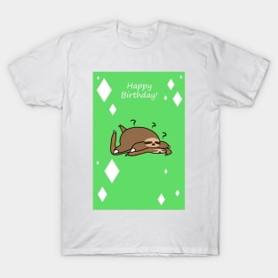 "Happy Birthday" Fat Sloth and Flat Sloth T-Shirt